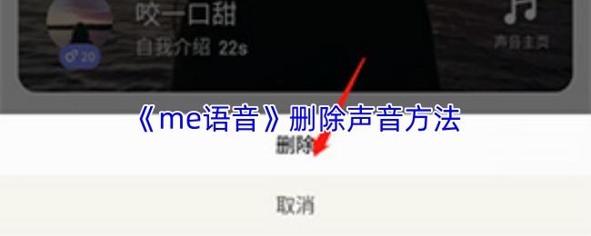 me语音 删除声音方法