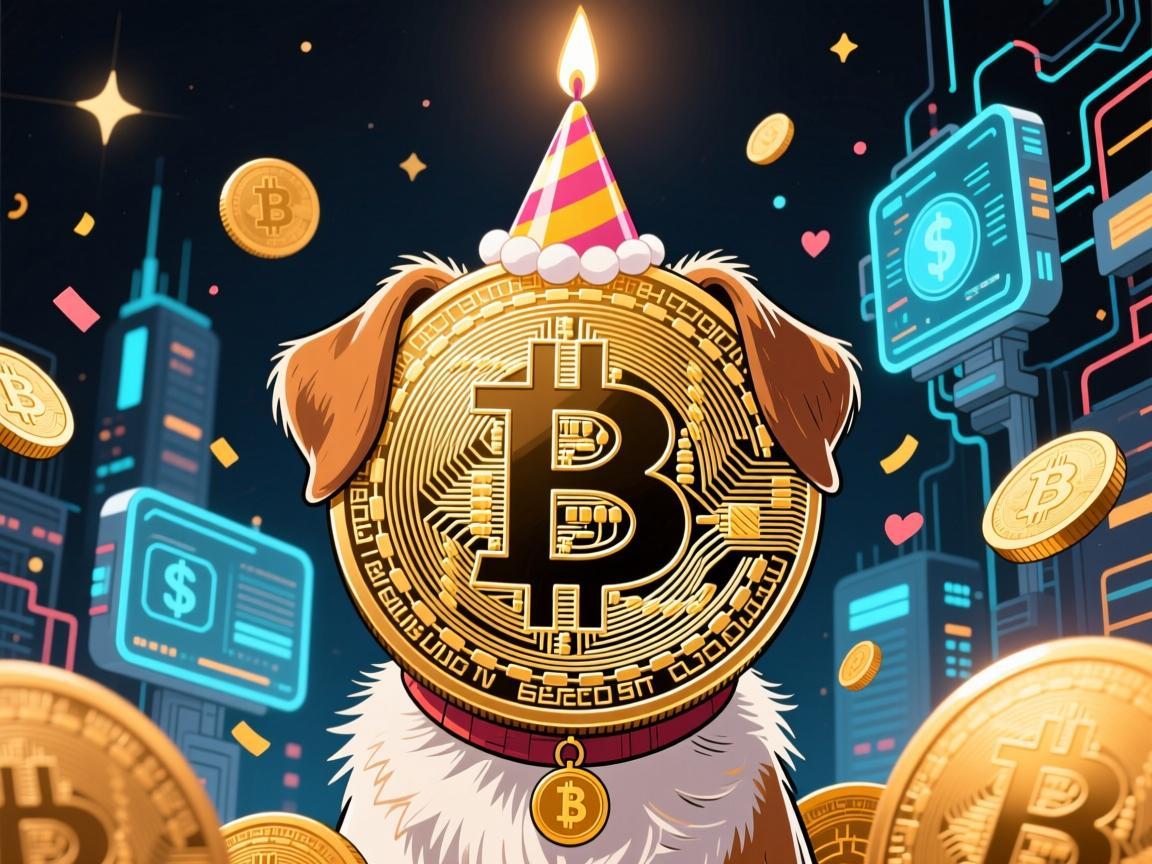 生日手绘画狗狗币图片大全，用爱与创意点亮加密祝福